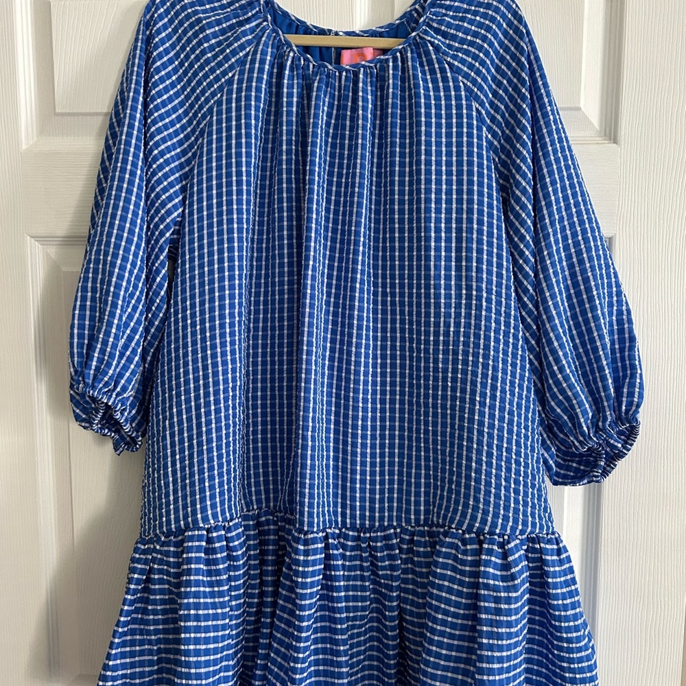 Blue and White Checkered Dress